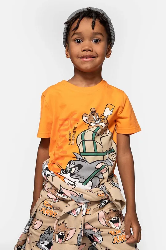 oranžová Detské tričko Coccodrillo Chlapčenský
