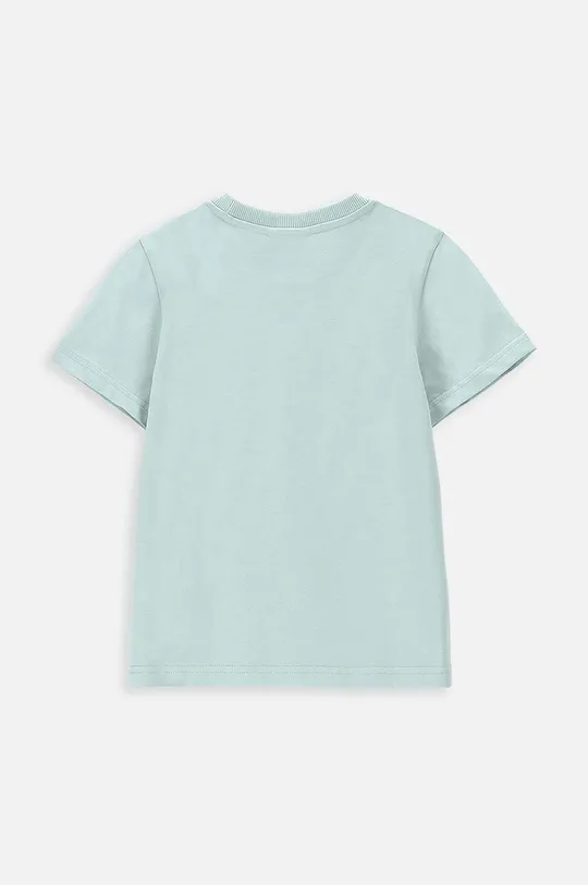 Otroška bombažna kratka majica Coccodrillo zelena