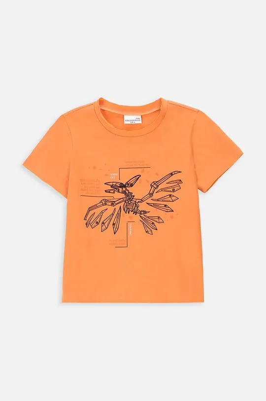 pomarańczowy Coccodrillo t-shirt bawełniany dziecięcy Chłopięcy