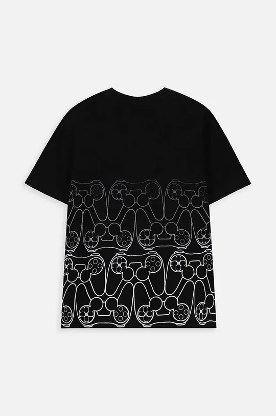Дитяча бавовняна футболка Coccodrillo чорний