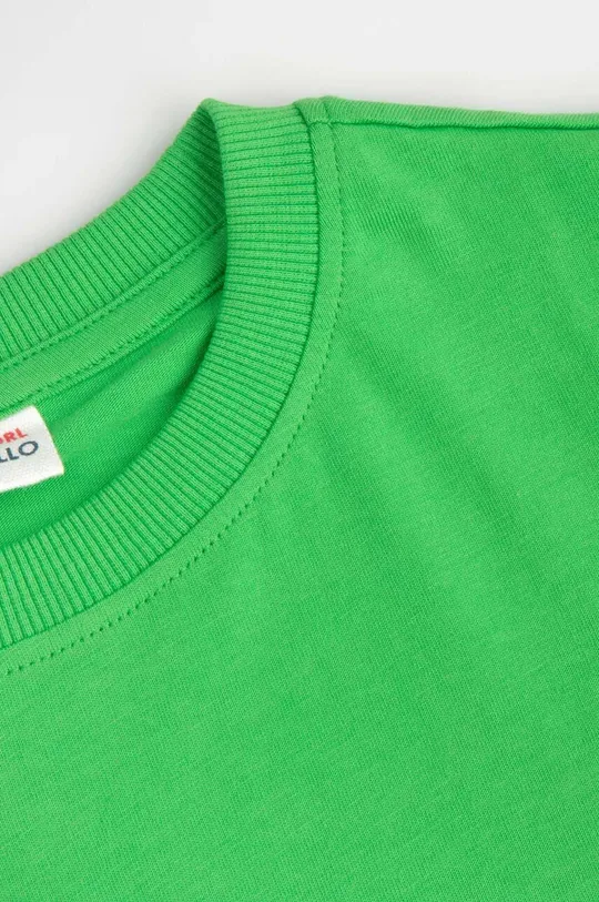 zelená Detské tričko s dlhým rukávom Coccodrillo