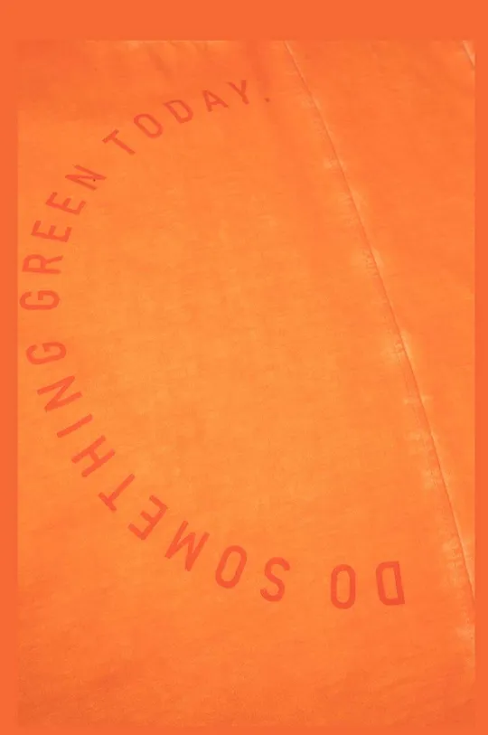 oranžna Otroška bombažna kratka majica Coccodrillo