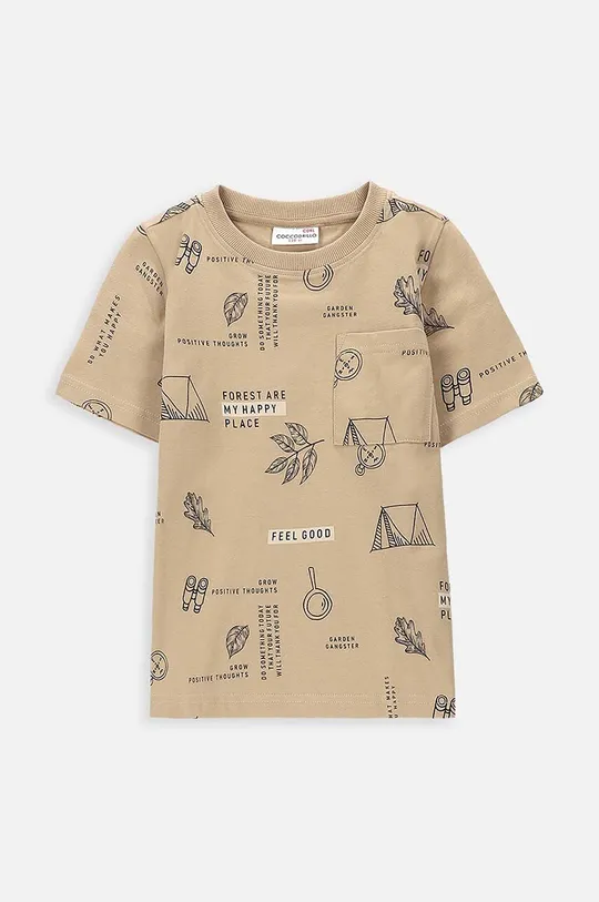μπεζ Παιδικό βαμβακερό μπλουζάκι Coccodrillo Για αγόρια