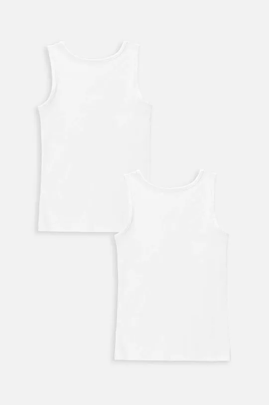 Coccodrillo top bawełniany dziecięcy 2-pack biały