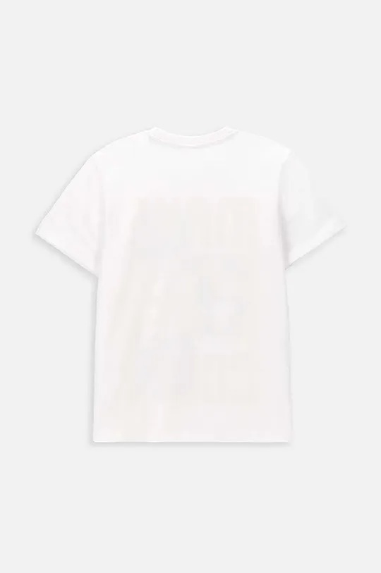 Otroška bombažna kratka majica Coccodrillo bela