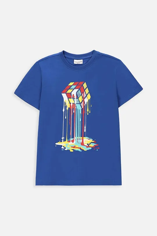 granatowy Coccodrillo t-shirt bawełniany dziecięcy Chłopięcy