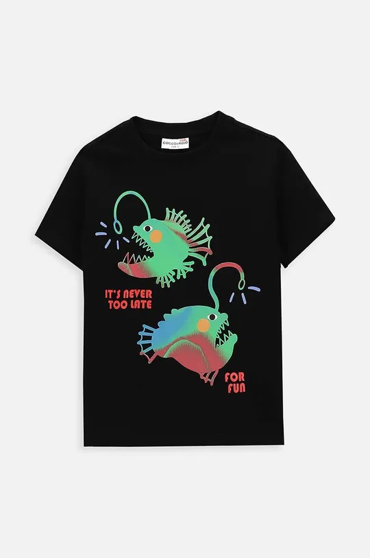 nero Coccodrillo t-shirt in cotone per bambini Ragazzi