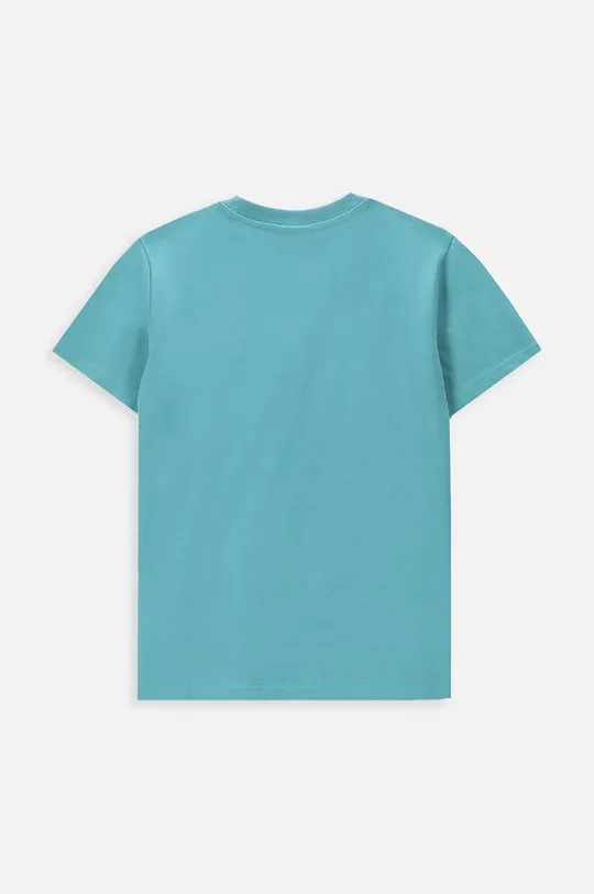 Coccodrillo t-shirt bawełniany dziecięcy turkusowy
