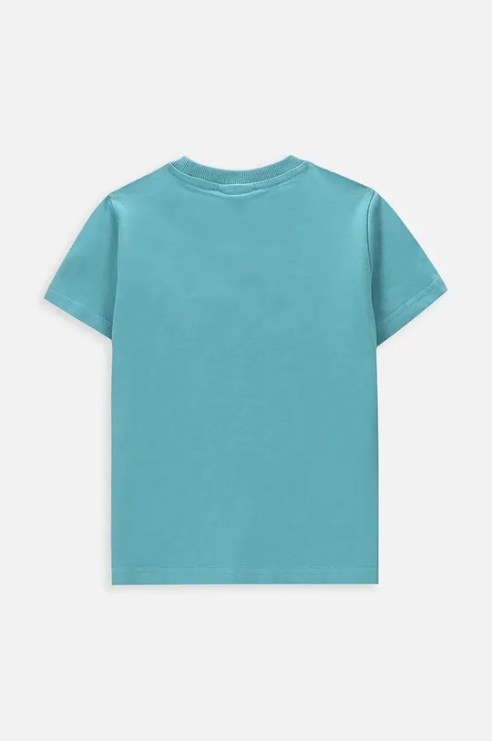 Детская хлопковая футболка Coccodrillo бирюзовый