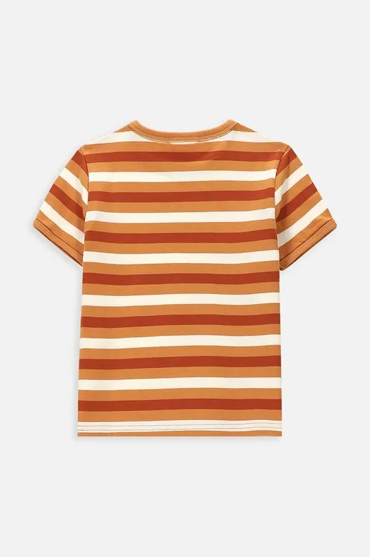 Coccodrillo t-shirt bawełniany dziecięcy brązowy