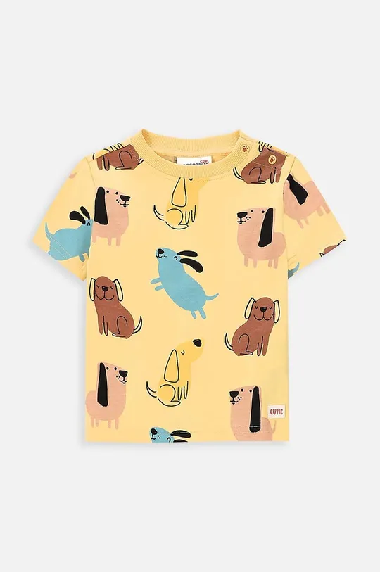rumena Otroška bombažna majica Coccodrillo Fantovski
