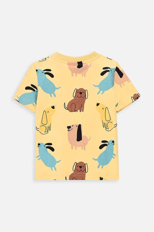 Otroška bombažna majica Coccodrillo rumena