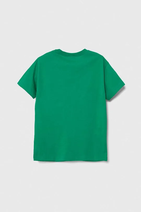 Детская хлопковая футболка United Colors of Benetton зелёный