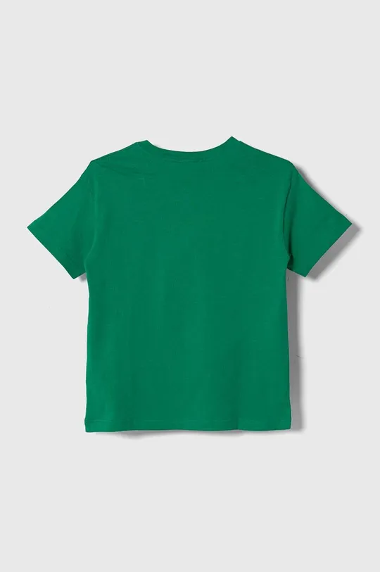 Хлопковая футболка United Colors of Benetton зелёный