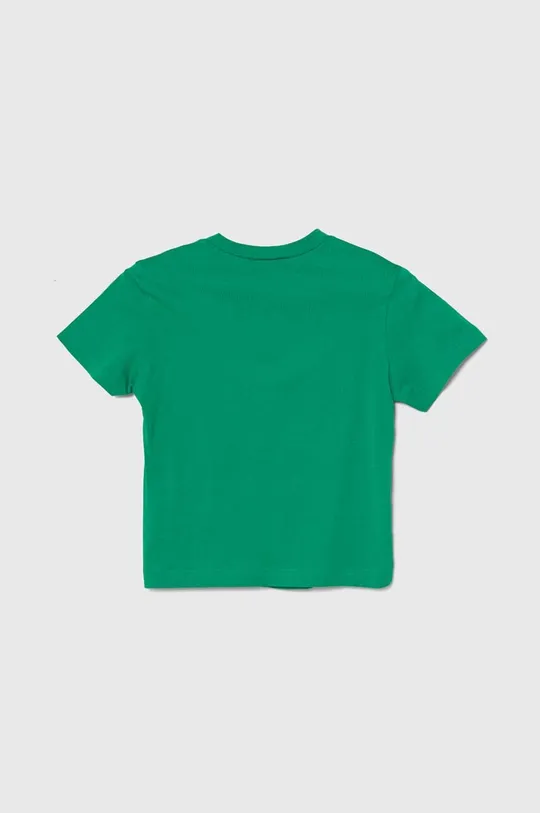Detské bavlnené tričko United Colors of Benetton zelená