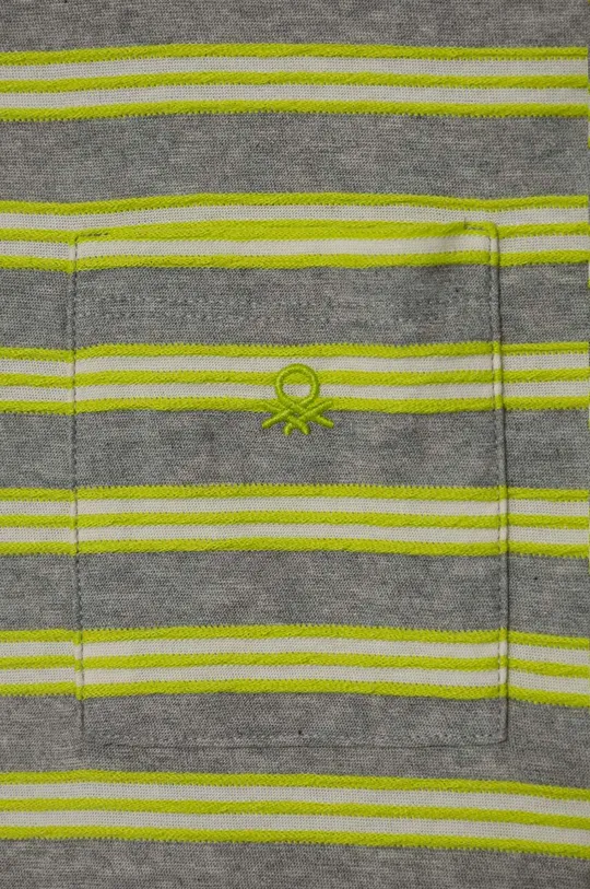 Dječja pamučna majica kratkih rukava United Colors of Benetton siva