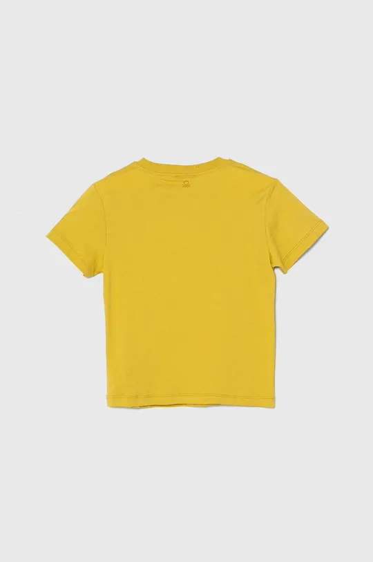 Otroška bombažna kratka majica United Colors of Benetton rumena