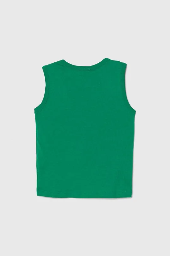 Дитячий бавовняний топ United Colors of Benetton зелений