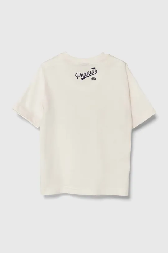 Otroška bombažna kratka majica United Colors of Benetton X Peanuts bela