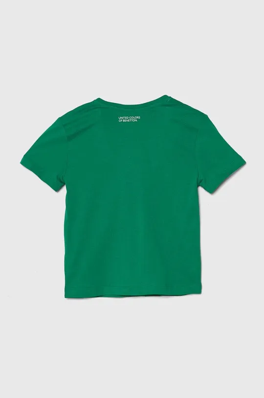 Дитяча бавовняна футболка United Colors of Benetton X Peanuts зелений