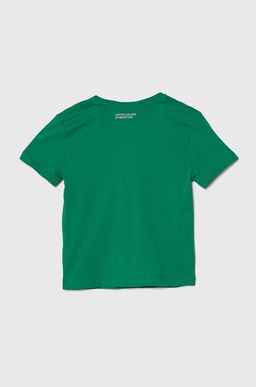 United Colors of Benetton t-shirt bawełniany dziecięcy X Peanuts zielony