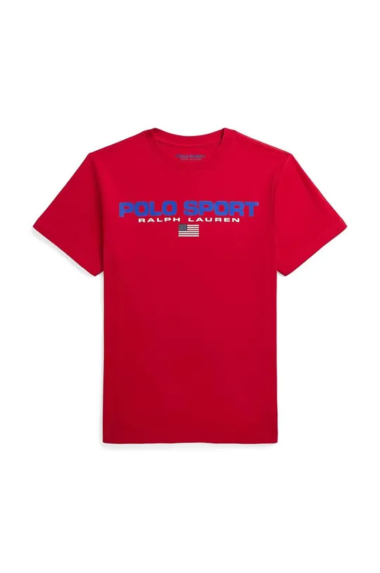 rdeča Otroška bombažna kratka majica Polo Ralph Lauren Fantovski