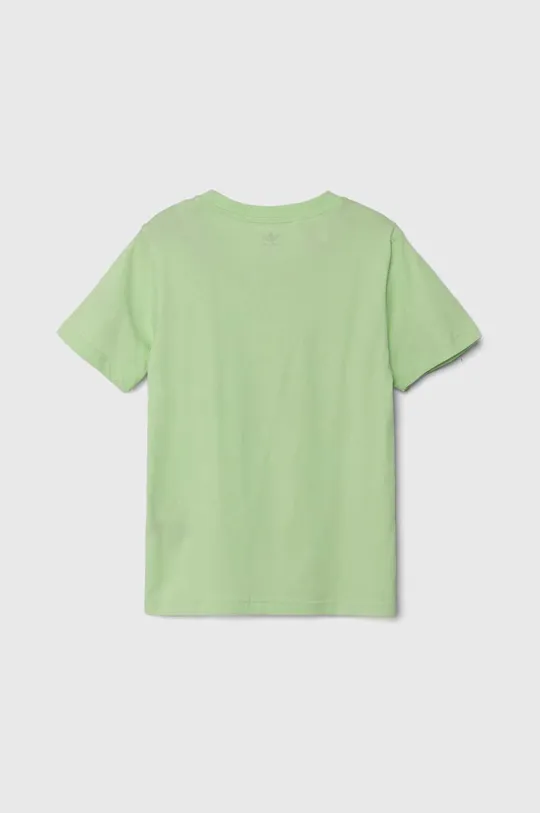 Дитяча бавовняна футболка adidas Originals зелений