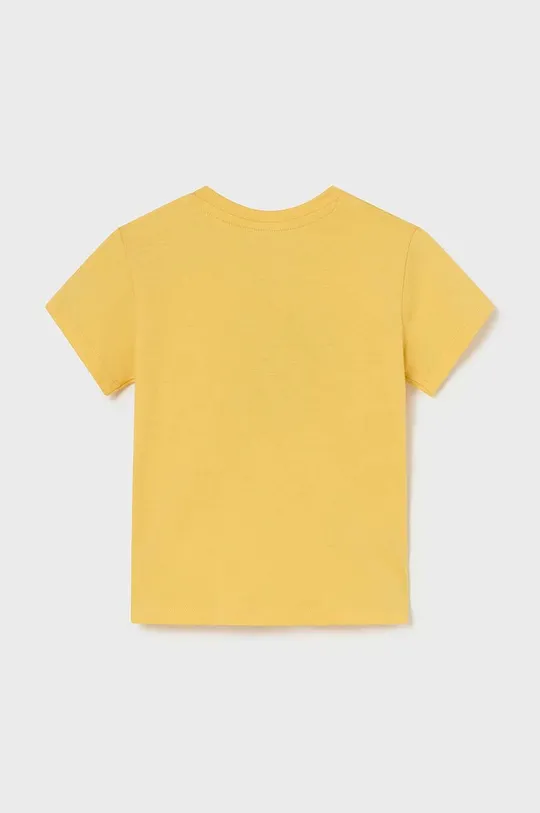 Бавовняна футболка для немовлят Mayoral жовтий