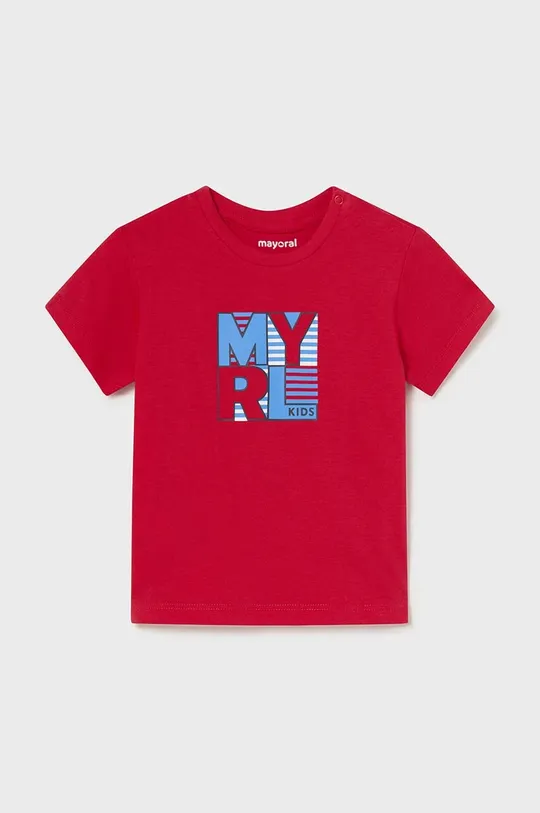 červená Detské bavlnené tričko Mayoral Chlapčenský