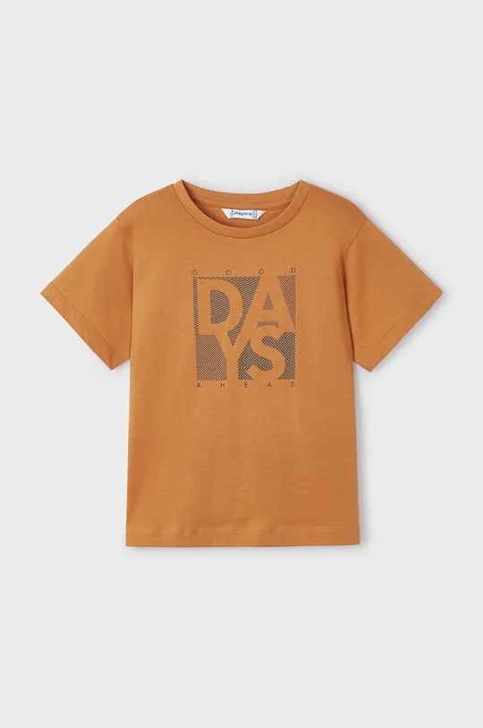 помаранчевий Дитяча бавовняна футболка Mayoral Для хлопчиків
