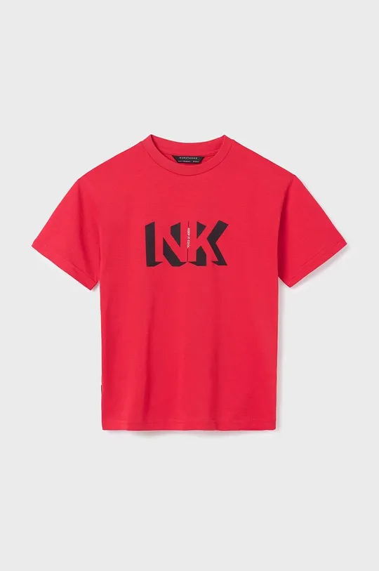 червоний Дитяча бавовняна футболка Mayoral Для хлопчиків