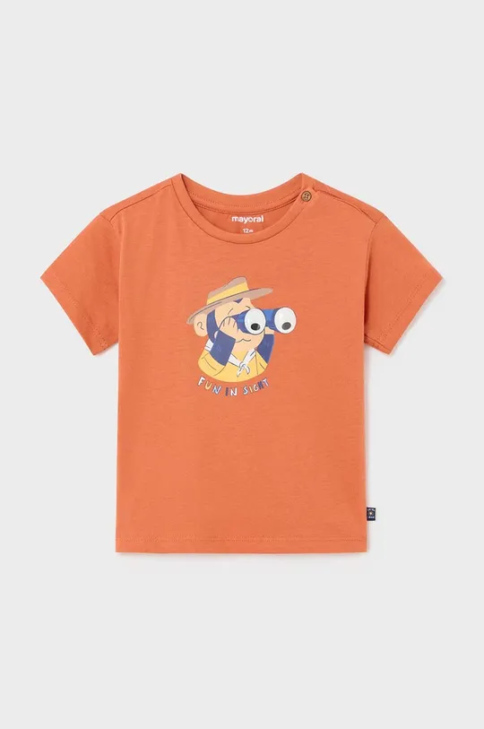 oranžna Otroška bombažna majica Mayoral Fantovski