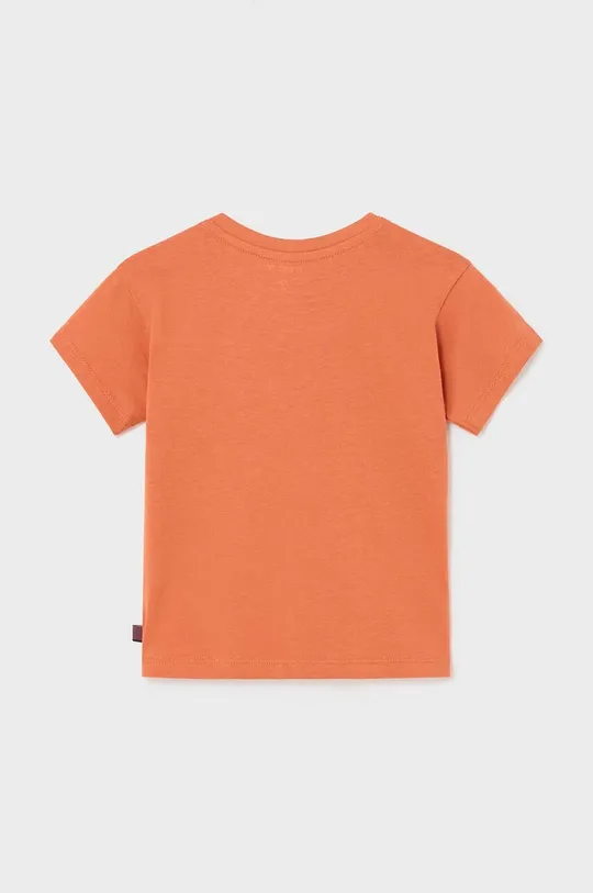 Mayoral t-shirt bawełniany niemowlęcy pomarańczowy