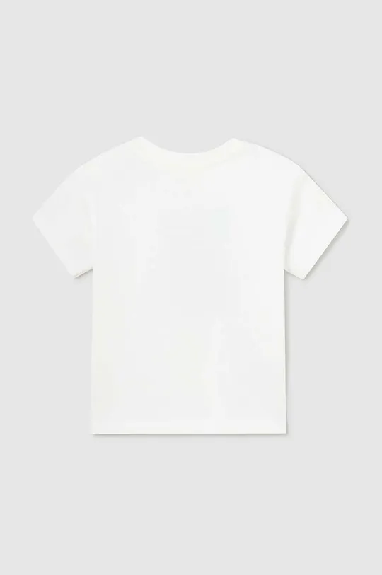 Mayoral t-shirt bawełniany niemowlęcy beżowy