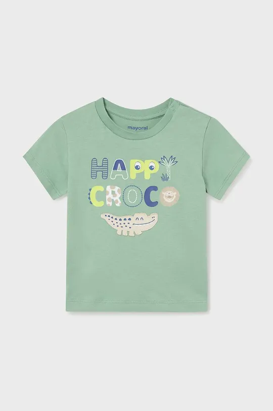 зелений Бавовняна футболка для немовлят Mayoral Для хлопчиків