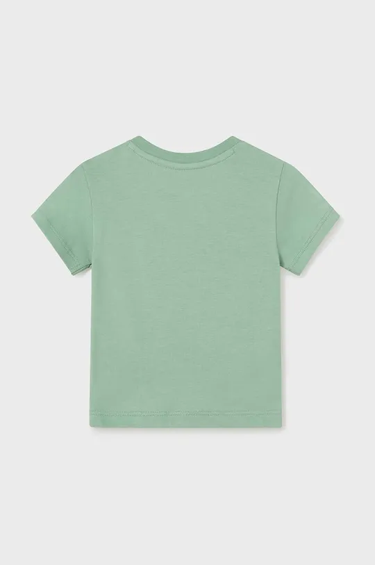 Mayoral t-shirt bawełniany niemowlęcy zielony