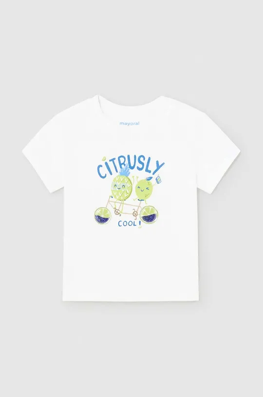 білий Бавовняна футболка для немовлят Mayoral Для хлопчиків