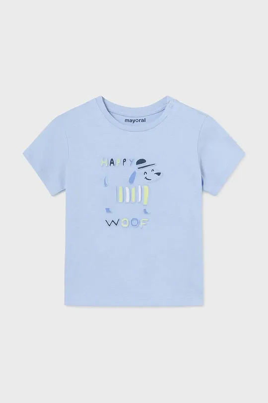 μπλε Μωρό βαμβακερό μπλουζάκι Mayoral Για αγόρια