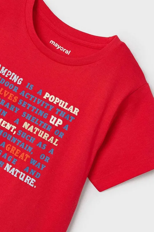 κόκκινο Παιδικό βαμβακερό μπλουζάκι Mayoral 2-pack