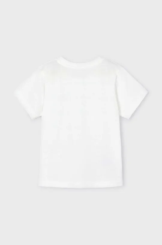 Дитяча бавовняна футболка Mayoral бежевий