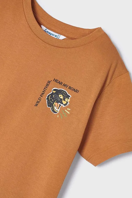 oranžna Otroška bombažna kratka majica Mayoral 2-pack