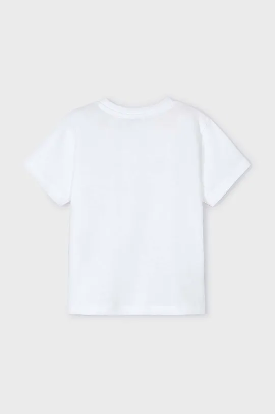 Дитяча бавовняна футболка Mayoral білий