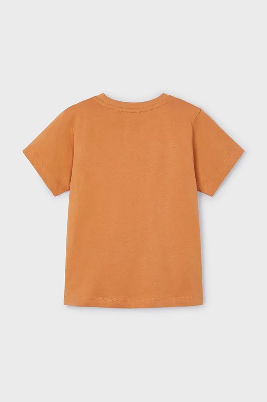 Detské bavlnené tričko Mayoral s QR kódom do hry oranžová