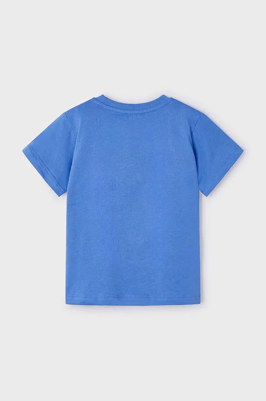 Detské bavlnené tričko Mayoral s QR kódom do hry modrá