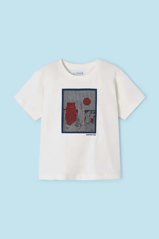 Детская хлопковая футболка Mayoral бежевый