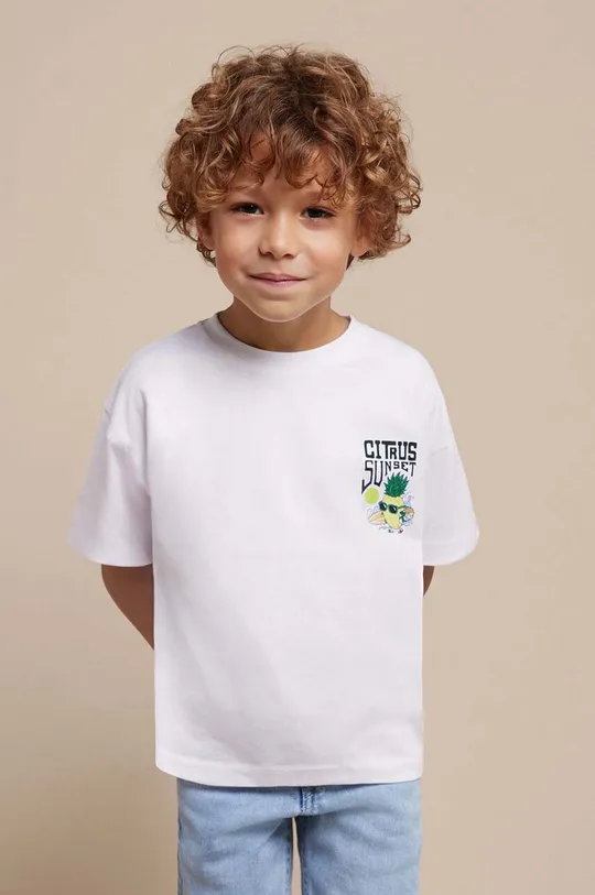 bianco Mayoral t-shirt in cotone per bambini Ragazzi