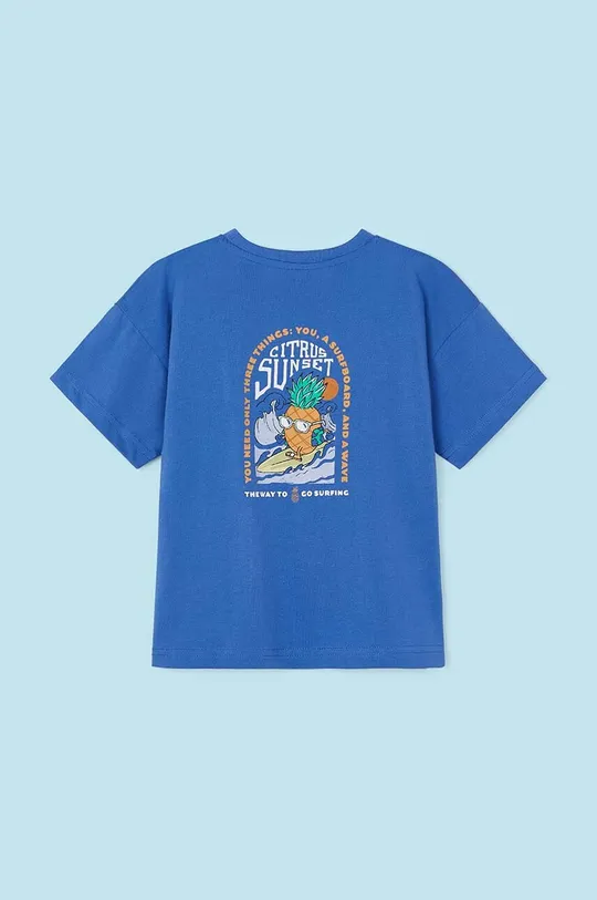 Otroška bombažna kratka majica Mayoral modra