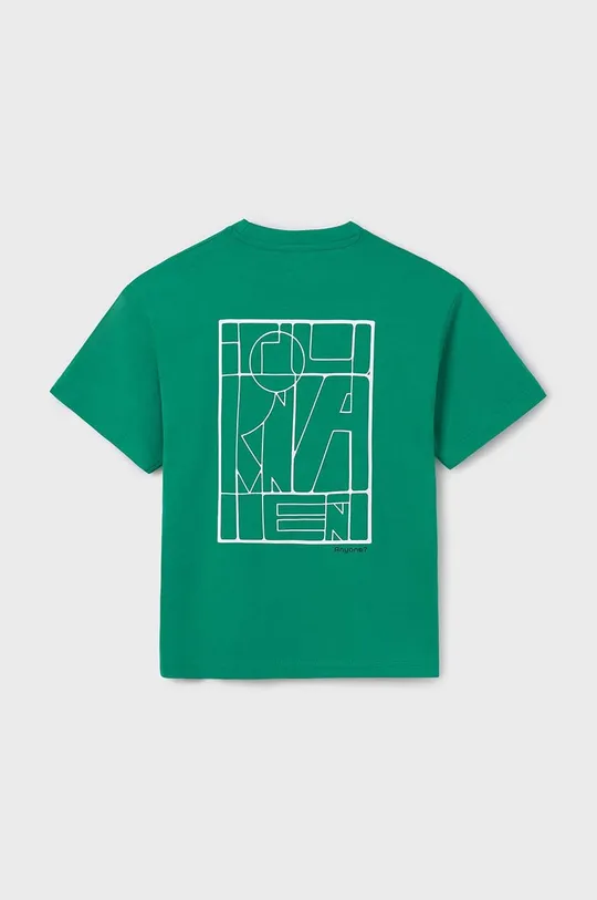 Дитяча бавовняна футболка Mayoral зелений