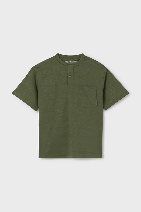 зелёный Хлопковая футболка Mayoral Для мальчиков