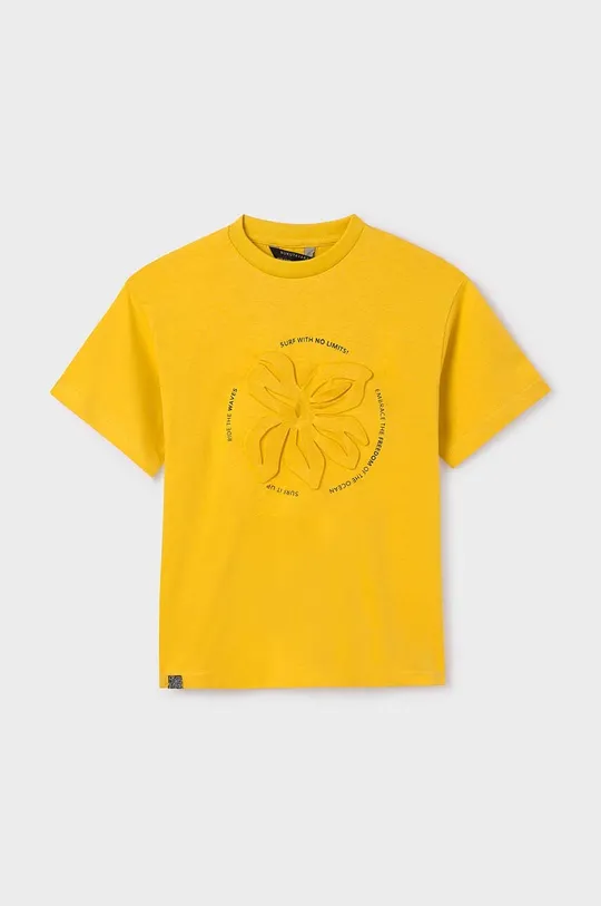 Детская хлопковая футболка Mayoral жёлтый
